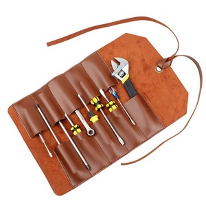 Innovative Design Chisel Screwdriver Stationery Case Leather Forming <strong>Tool</strong> <strong>Bag</strong> and Roll up <strong>Tool</strong> <strong>Bag</strong> for Electricians - Product Image 2
