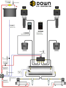 Trọn Bộ Hệ Thống Treo Khí Nén Getlow Hệ Thống Treo Khí Nén Chiều Cao/Quản Lý Lái Xe Hơi Cho Xe Hơi Tất Cả Các Bộ - Product Image 2