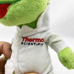 製造販促ブランドロゴぬいぐるみトカゲぬいぐるみ科学者キャラクタージャケット付き