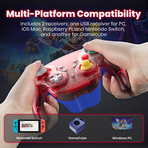 2.4G Classic Gamepad Wireless <strong>Switch</strong> <strong>Controller</strong> with Receiver Adapter for <strong>Game</strong> <strong>Cube</strong> NGC GC <strong>Switch</strong> PC Windows MAC, Vibration - Product Image 3
