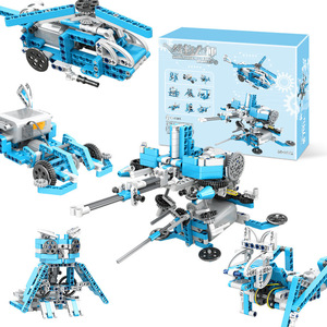 410 Uds 160 en 1 Robot programación enseñanza ayuda eléctrico educativo montaje vapor niños hecho a mano DIY rompecabezas Juguetes