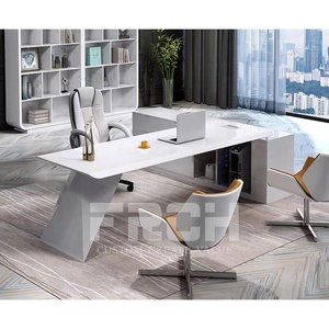 High Quality <strong>Customized</strong> White High Gloss Modern Executive <strong>Computer</strong> Writing Table Office Desk - Product Image 4