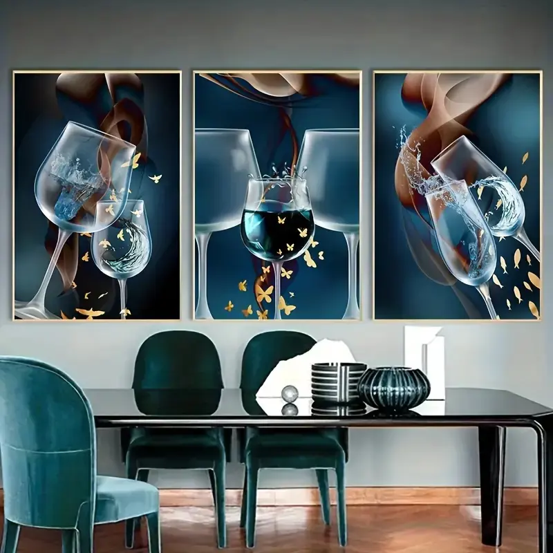 Décor à la maison verre abstrait cristal peinture mur Art décor à la maison cadre photo toile impression peinture à l'huile cadre