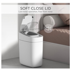 Kapak sensörü ile otomatik banyo çöp tenekesi çöp kutusu 9L dar plastik çöp kutusu mutfak su geçirmez hareket sensörlü çöp kovası çöp kutusu - Product Image 6