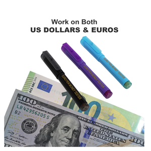 Tiền phát hiện bút, tiền giấy Tester bút, UV ánh sáng giả tiền phát hiện bút, nhanh chóng và nhỏ, 2 trong 1 bút với ánh sáng UV - Product Image 2