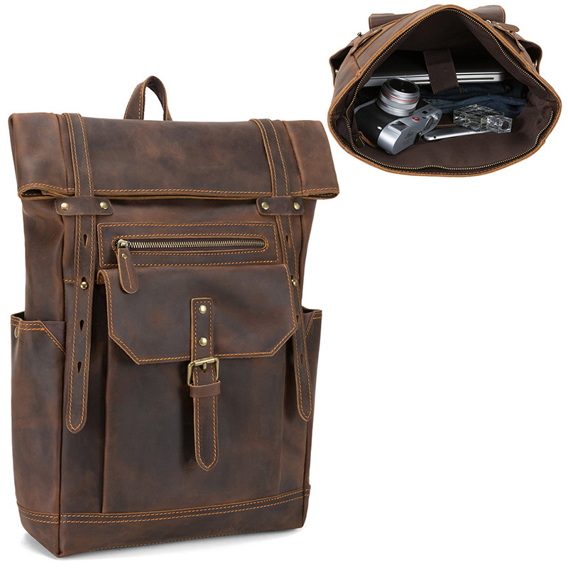 6791 Crazy Horse Leather Dark Brown