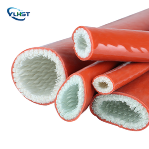 Yilian <strong>Cable</strong> <strong>Hose</strong> Shield Protection Tube Silicone Rubber Coated Fiberglass Braided Fireproof Heat Insulation Protection Sleeve - Product Image 1