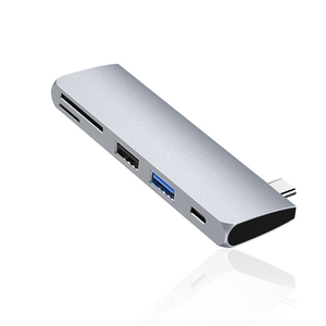 5 em PD 1 <span class=keywords><strong>USB</strong></span>-C Tipo C Adaptador Hub <span class=keywords><strong>com</strong></span> Leitor de Cartão Portas <span class=keywords><strong>USB</strong></span> para Macbook iPad Huawei Tipo de Carga C Dispositivos