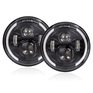 <strong>LED</strong> Car Headlamp 7 Inch Round <strong>so</strong> That the Eye Circle Is Far and Near Into One Yellow and White <strong>Light</strong> - Product Image 1