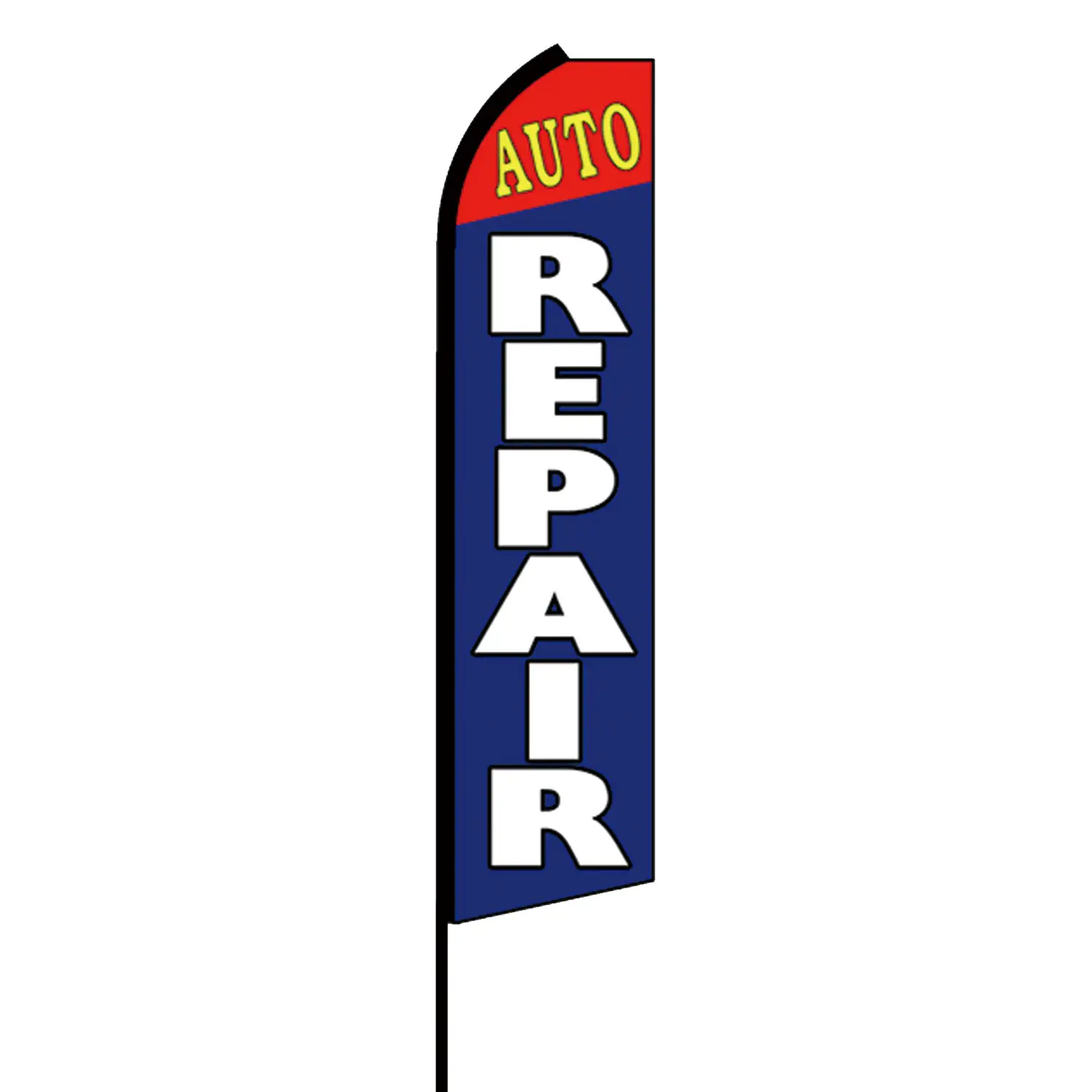Bandera de pluma para reparación de automóviles, pancarta publicitaria con impresión de 100% poliéster, para exteriores, 48h, envío rápido