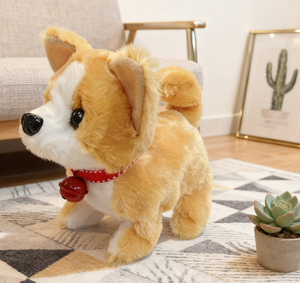Furry Electric Toy Puppy, lebensecht, kann laufen und bellen, geeignet für Kinder und Haustiere. - Product Image 1