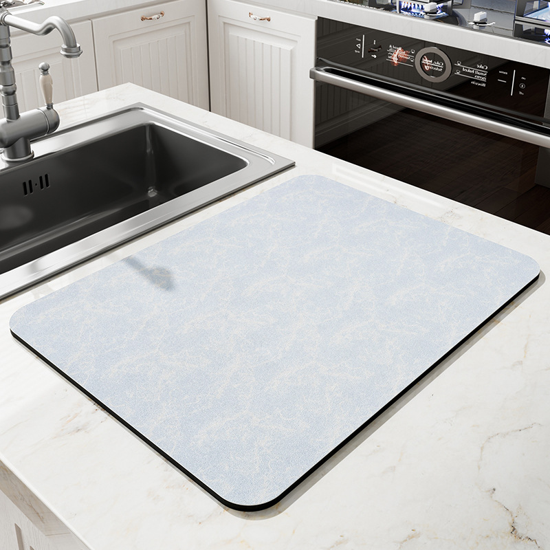 Tapis de drainage sans lavage - Water Ink Stone Blue
