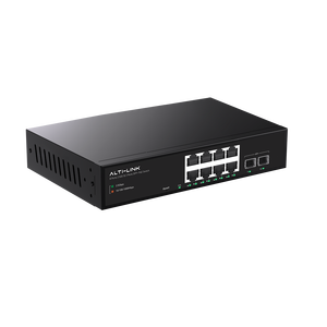 Scalable 8-Port 10G Uplink Managed Layer 2 Ethernet Switch with VLAN &amp; QoS Storable Fiber Optic Module Stackable Module