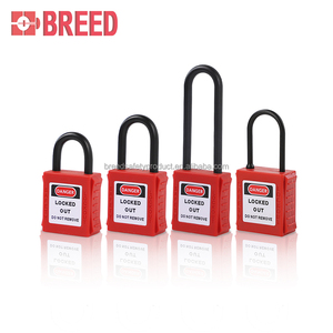 10 colori 38mm blocchi di sicurezza industriali e chiavi lucchetto Tagout in plastica con tasti Master o logo Laser funzione antipolvere - Product Image 3