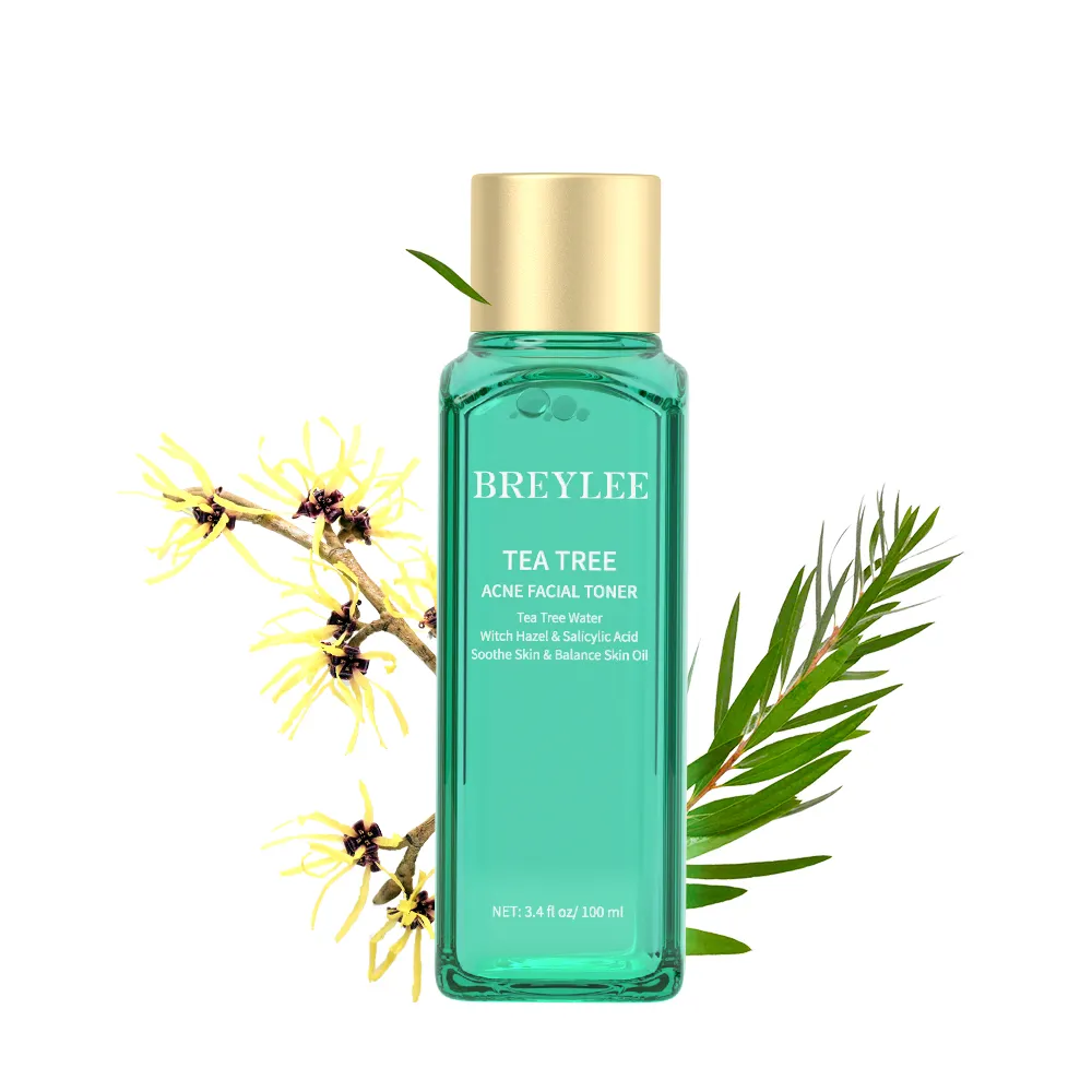 BREYLEE-extracto de aceite de árbol de té, suero para tratamiento del acné, hidratante para el cuidado de la piel facial, tónico, equilibrio de aceite, 100ml