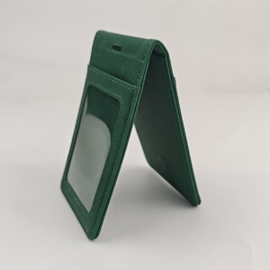 2025 nóng bán cao cấp sang trọng biểu tượng tùy chỉnh màu xanh lá cây thân thiện với môi PU da ID từ chủ thẻ huy hiệu cho tổ chức sĩ quan - Product Image 2