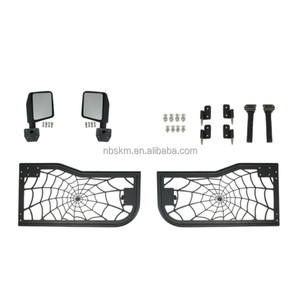 Mangan thép nhện nửa cửa sửa đổi gương chiếu hậu cho <span class=keywords><strong>Jeep</strong></span> <span class=keywords><strong>Wrangler</strong></span> JK / JL 2007-, ngoại thất xe phụ kiện trang trí - Product Image 6