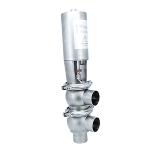 2.5 "SS304 SS316L不锈钢环卫21型气动换向截流水应用三通分流阀 - Product Image 2