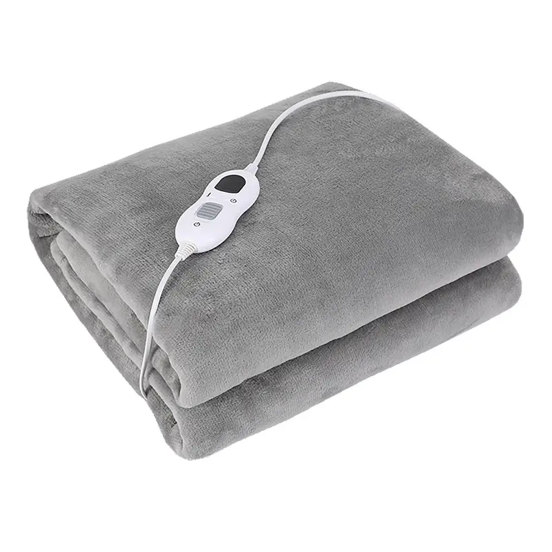 Cobertor aquecido, 6 configurações de calor cobertor de aquecimento com 4 configurações de tempo, 3 horas temporizador desligamento automático