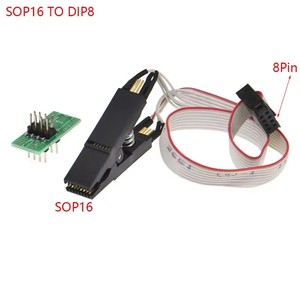 300mil SOP16 to dip8 FLASH CHIP ICテストクリップBIOSプログラマーソケットアダプターSOP SOIC SOIC16 CONVERTER for 25 SPI FLASH 25シリーズ - Product Image 1