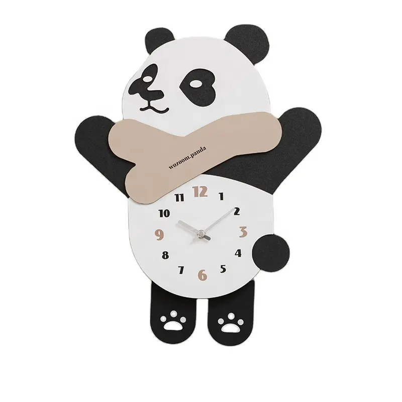 WOZOOM Panda orologio da parete carino arte da parete per decorazione della parete decorazione per la casa decorazione moderna camera da letto soggiorno camera da letto