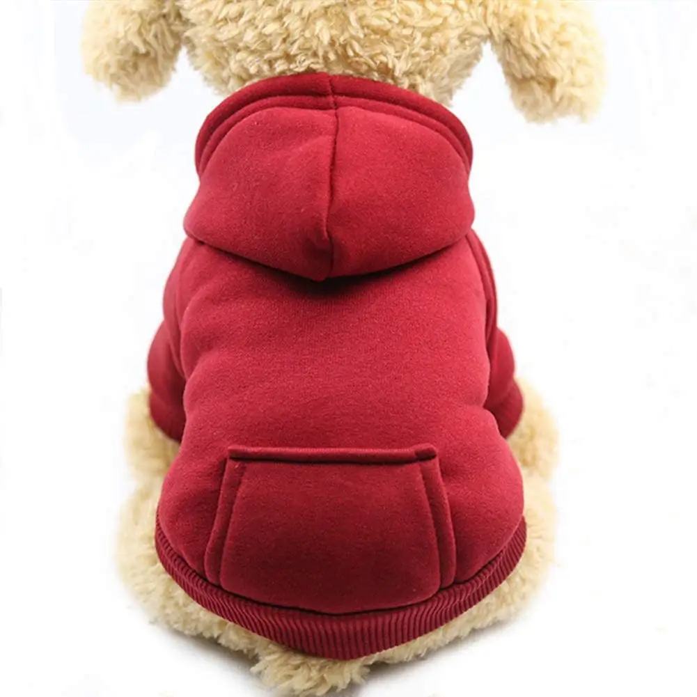 Sudadera con capucha para perro, ropa de algodón con bolsillos para perro pequeño, abrigo para Chihuahua, nueva moda de invierno