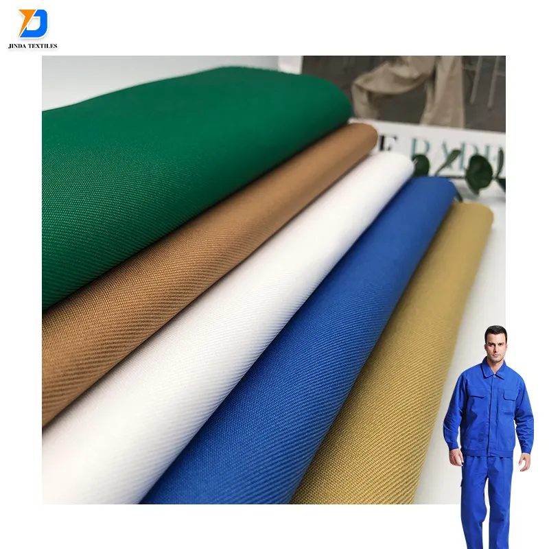 Jinda Textiles 100% poliestere gabardine e mini tessuto opaco twill tessuti per uniformi cameriere grembiule e ristorante