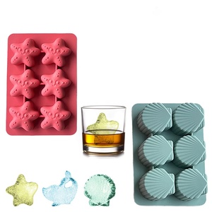 6-khoang <span class=keywords><strong>Ice</strong></span> <span class=keywords><strong>Cube</strong></span> khay Silicone khuôn cho <span class=keywords><strong>Ice</strong></span> Jelly sô cô la và xà phòng Starfish <span class=keywords><strong>Seashell</strong></span> hình dạng Silicone <span class=keywords><strong>Ice</strong></span> khuôn - Product Image 1