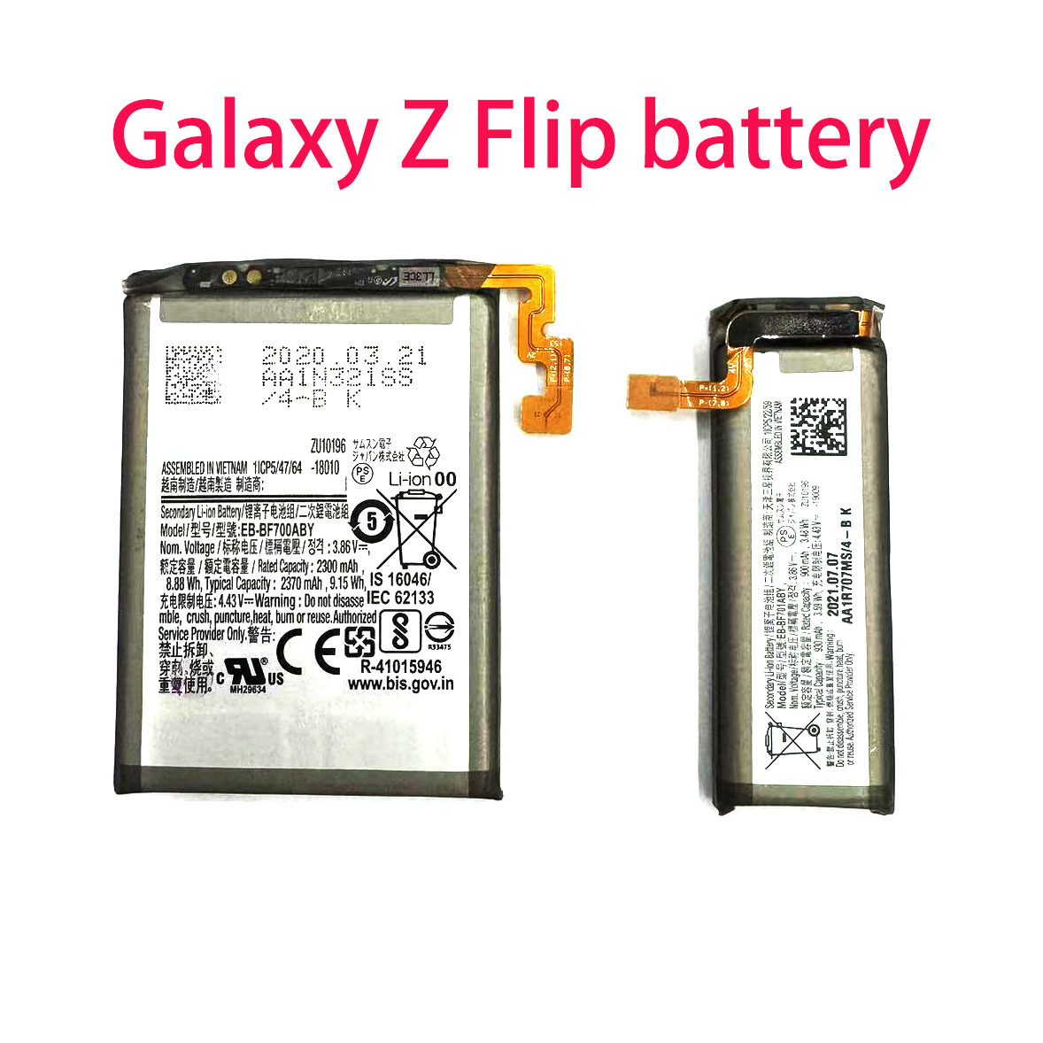 POUR ZFLIP f700u w n Ensemble de batterie principale et secondaire