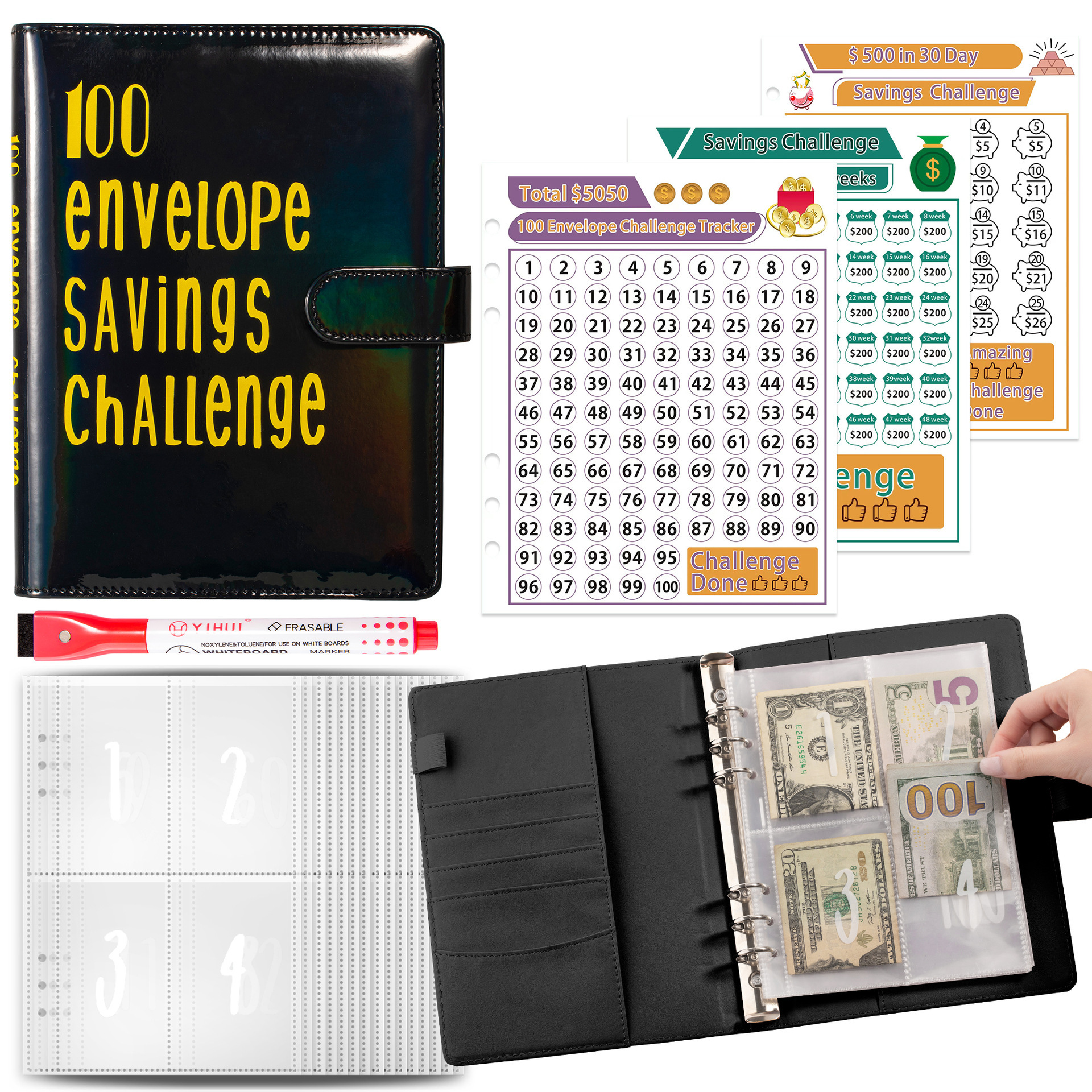 Classeur holographique A5 noir