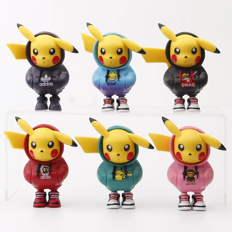 Cosplay pokémon Pikachu, poupée debout, pvc, jouet pour enfants, cadeau de noël, jouets déformés