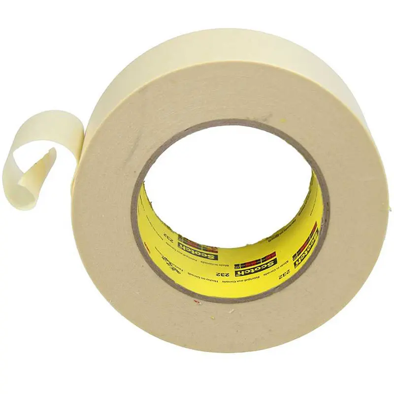 3M 232 Rubber Adhesive Coated Crepe Paper Chemicals Resistant Painting Labelling Patching Masking Tape