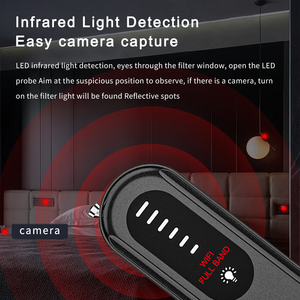Detector de cámara Detector de escaneo infrarrojo Anti-Candid Espionaje GPS Alarma de detección de posicionamiento