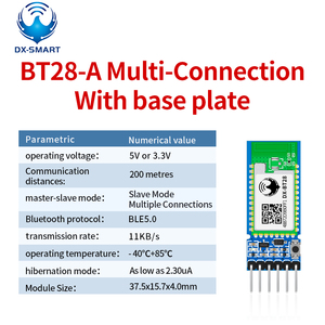 14585 di dialogo del modulo Bluetooth DX-BT28 può collegare a 8 telefoni cellulari insieme BLE 5.0 Dual UART comunicazione per Arduino