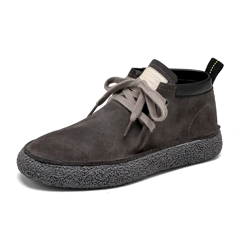 Nuovo 2023 fabbrica inverno all'ingrosso stivali in pelle marrone scarpe per uomo pelle scamosciata di mucca marca sneaker in gomma oxford aliexpress