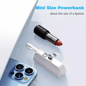 Mini Power Bank 10000mah <strong>Small</strong> Capsule 5000mah Pocket for <strong>apple</strong> Power Bank Compact Build in Cables Mini Power Bank - Product Image 3
