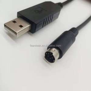 PL2303 cavo di programmazione PLC adattatore convertitore seriale RS232 da USB a Mini DIN 8pin maschio