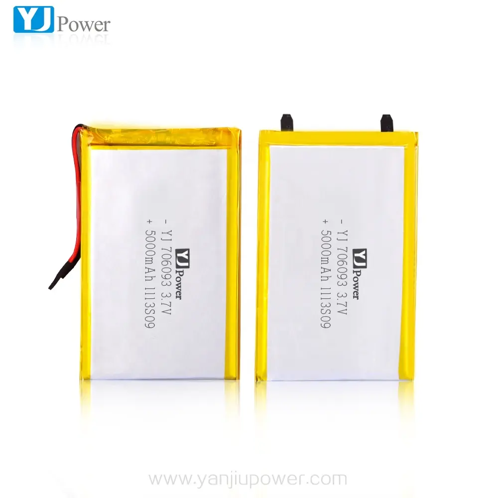 Lipo battery Deep cycle YJ706093-5000mah-3.7v li ion polymer battery for electronic equipment