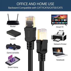 Высокоскоростной кабель Ethernet Cat8, сеть RJ45, 25/40 Гбит/с, 2000 МГц, подходит для маршрутизатора, компьютера PS4, мультимедийное оборудование - Product Image 4