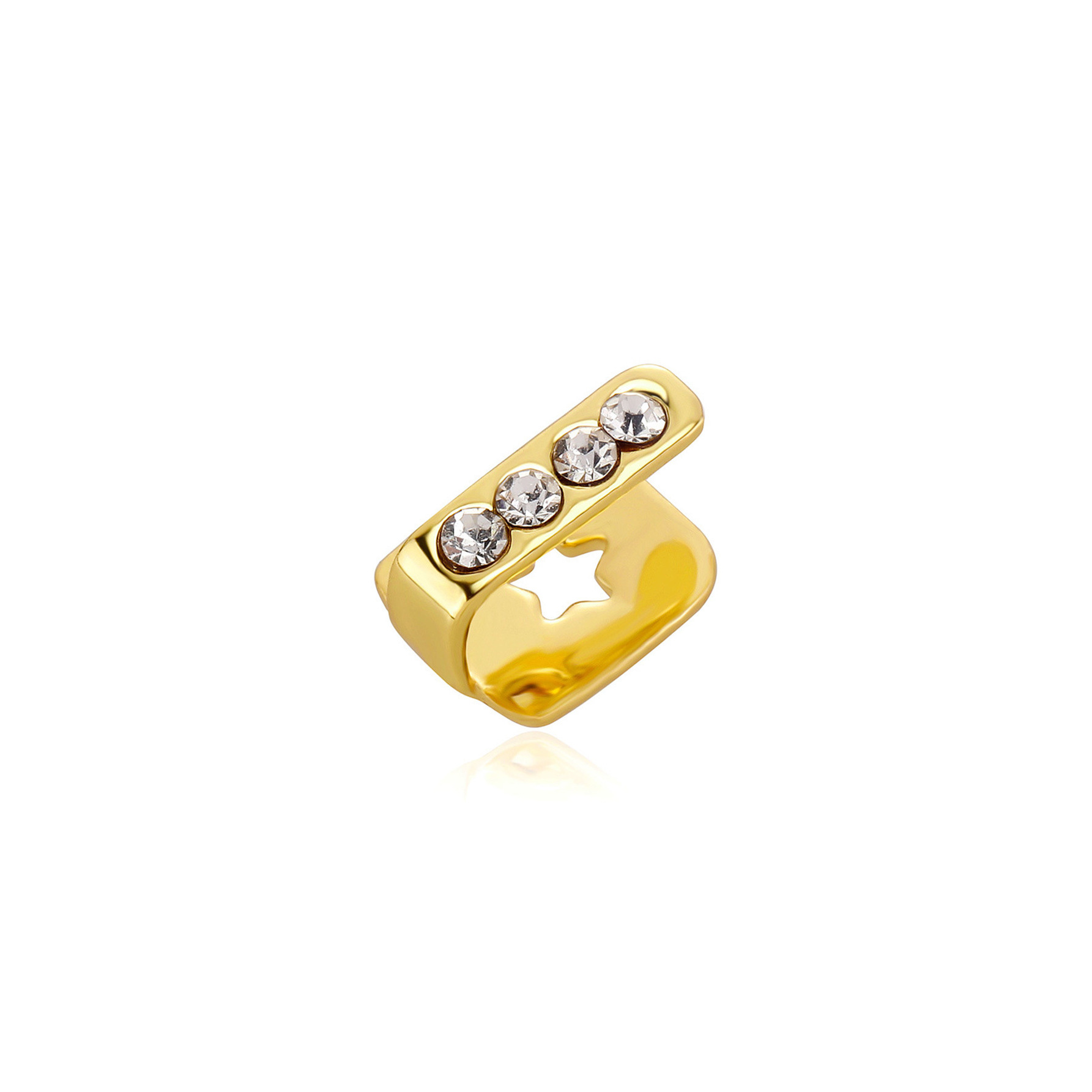Gold and white diamonds
