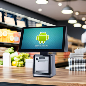Sistema POS táctil de doble pantalla de 15,6 pulgadas Todo en uno Android SDK Caja registradora Restaurante Facturación minorista Terminal POS comercial - Product Image 6