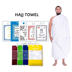 Wholesale Custom Pattern White Polyester Islamic Clothing <strong>Ihram</strong> Umrah Hajj <strong>Towel</strong> Ultra Soft Summer Pool Beach <strong>Towel</strong>