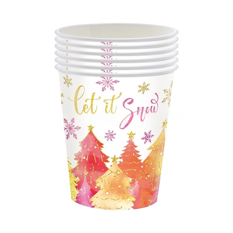 pink paper cup * 24pcs