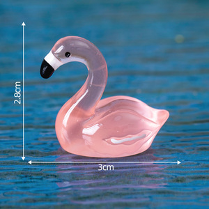 Glow Dark vẽ tay nghệ thuật thu nhỏ động vật Hồng Hạc Tiny nhựa phát sáng con số DIY vi cảnh quan hồ cá trang trí thủ công mỹ nghệ - Product Image 6