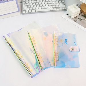 A5 6-ring binder abbagliante colore arcobaleno copertina riutilizzabile notebook con chiusura a bottone per pagine planner ad anello rilegate - Product Image 3