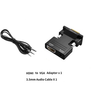 Kabel Häufig verwendetes Zubehör HDMI zu VGA Adapter Konverter Adaptador HDMI zu VGA Konverter mit Audio ausgang