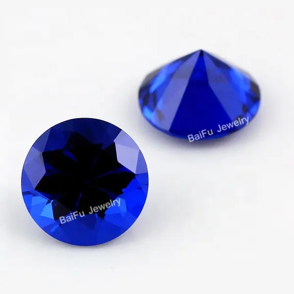 Круглая форма, резка, 113 # синяя, отличная резка, шпинель, свободный драгоценный камень, синтетическая шпинель