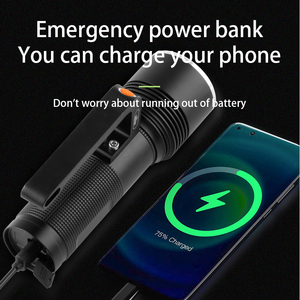 Di động công suất cao USB sạc <span class=keywords><strong>LED</strong></span> <span class=keywords><strong>Torch</strong></span> ánh sáng siêu sáng đèn pin với COB <span class=keywords><strong>LED</strong></span> nguồn không thấm nước cầm tay đèn lồng - Product Image 5