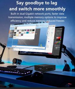 ไมโครมินิแบบพกพา Quad Core Intel 4GB/64GB ธุรกิจสำนักงานธุรกิจเกมคอมพิวเตอร์ตั้งโต๊ะขนาดเล็กกล่องเคสขนาดเล็ก - Product Image 2