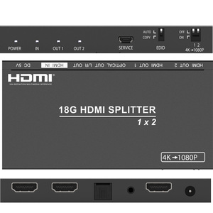 18Gbps 1x2 HDMI Splitter con Video Scaler Audio Extractor HDMI Audio Splitter Spdif Optical Rca - Product Image 6